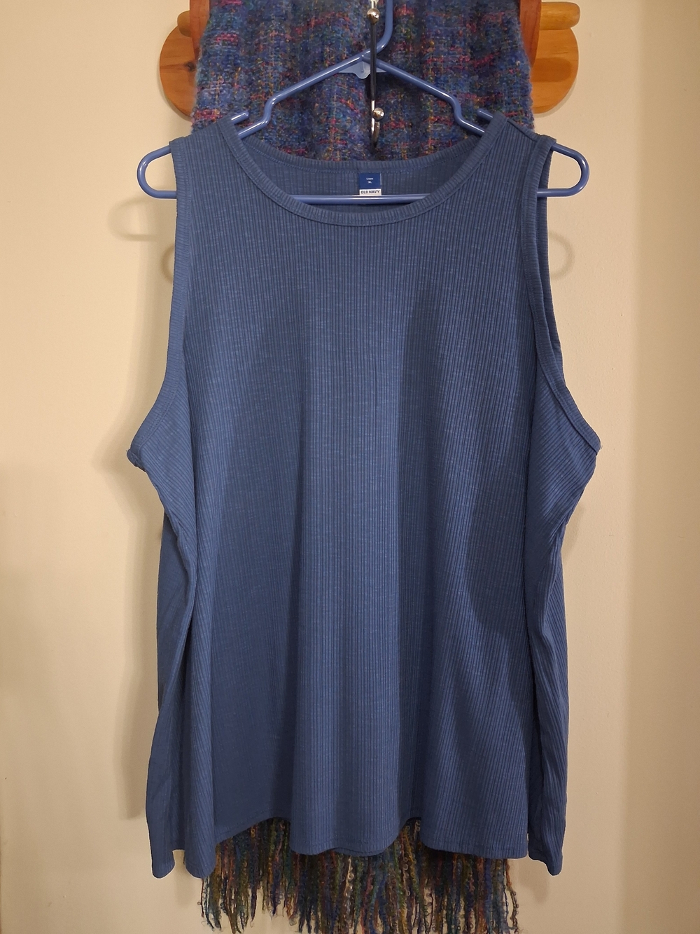 Old Navy XL Luxe Tank Tops in Blue and Olive - Picture 4 of 4